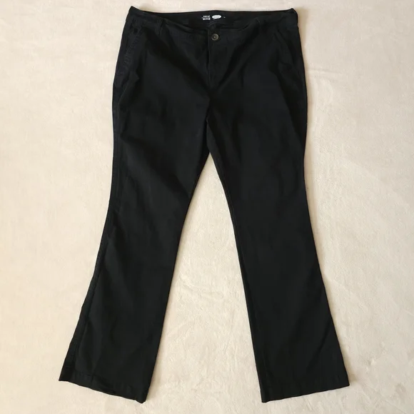 Old Navy Black Bootcut Khaki Casual Chino Pants - Picture 1 of 6